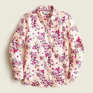 J. Crew Collection Slim-Fit Silk Twill Shirt in Budding Floral Size 00
